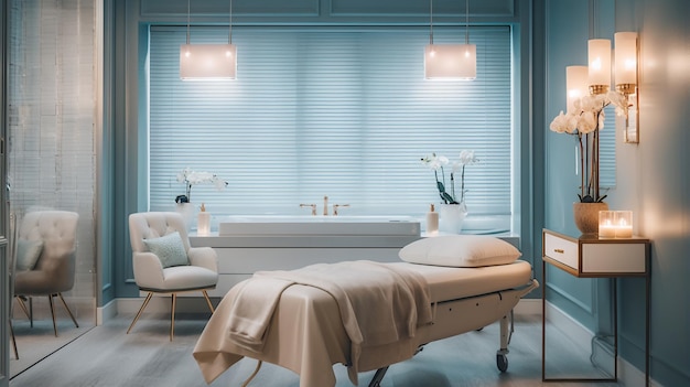 L'intérieur luxueux du spa médical