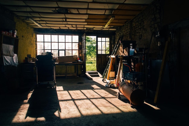 Photo l'intérieur d'une maison abandonnée