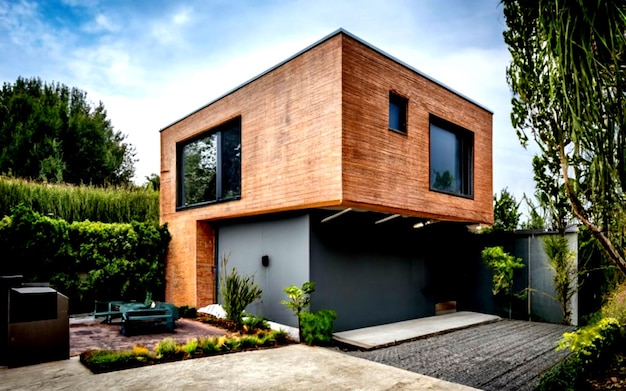 Intérieur de maison de luxe avec mobilier confortable et vitrine architecturale