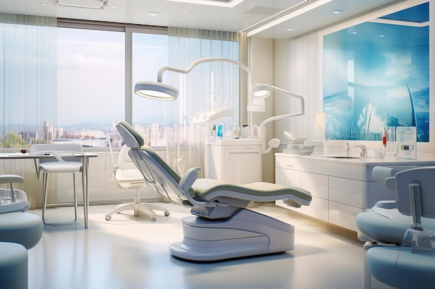 L'intérieur moderne d'un cabinet dentaire