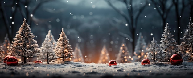 Photo intérieur de noël nouvel an avec fond de mur de briques rouges décoré de sapin avec des guirlandes et des boules tiroir sombre