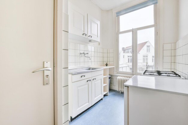 Intérieur de petite cuisine dans un appartement moderne