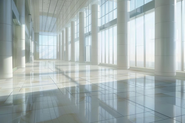 L'intérieur de la pièce blanche vide pour la maquette