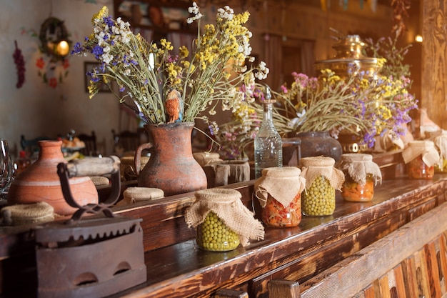 Intérieur de restaurant ethnique unique