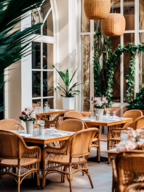 L'intérieur d'un restaurant