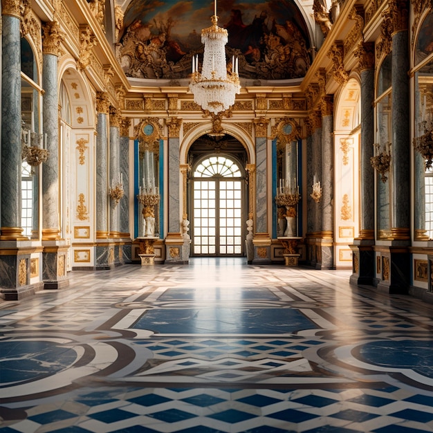 Photo intérieur riche du château de versailles