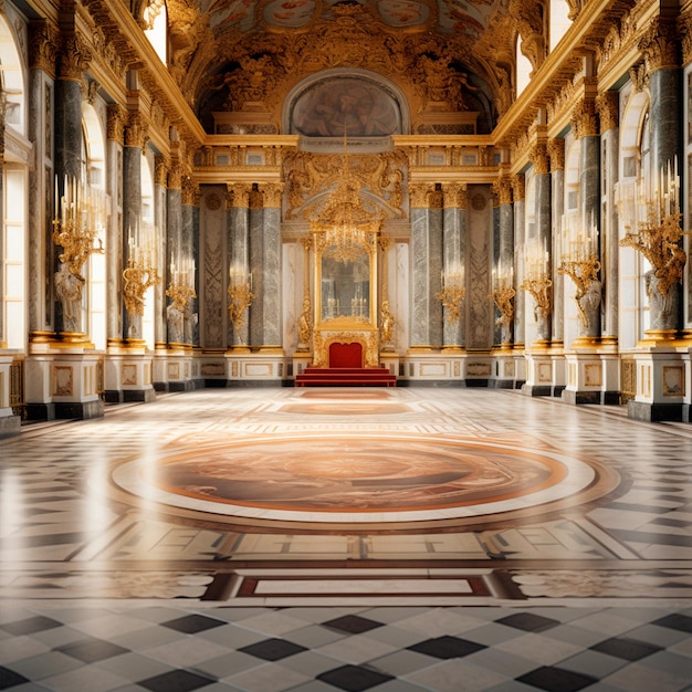 Photo intérieur riche du château de versailles