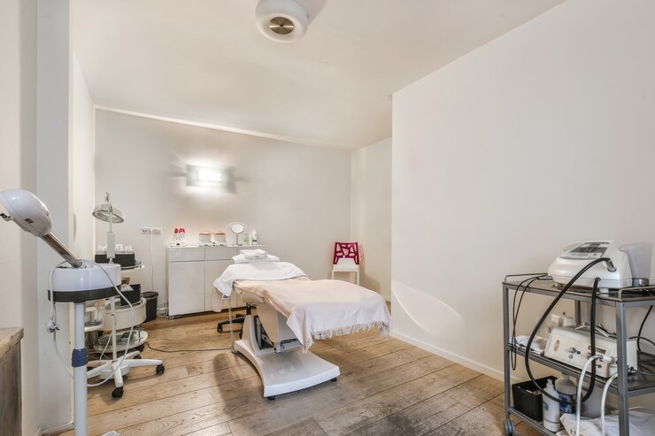 Photo intérieur de la salle de massage dans le spa