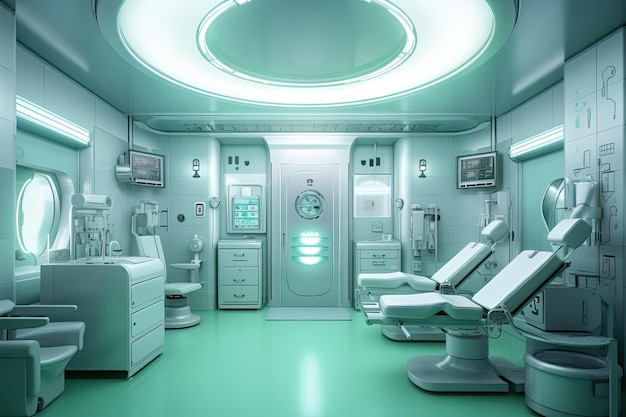 L'intérieur d'une salle médicale