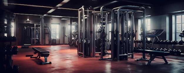 L'intérieur d'une salle de sport