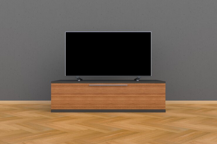 Photo intérieur de la salle vide avec télévision