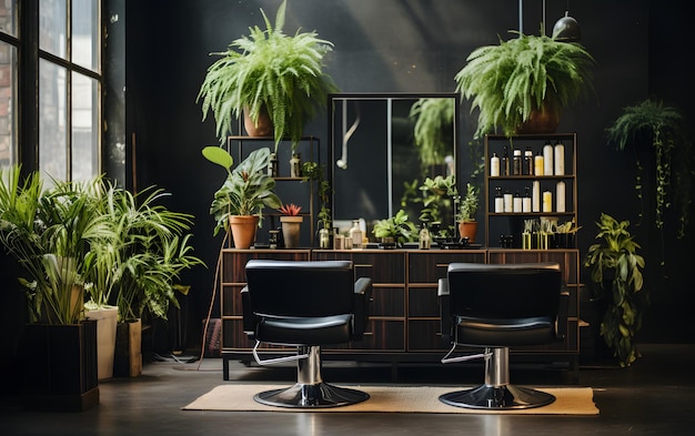 intérieur de salon de coiffure