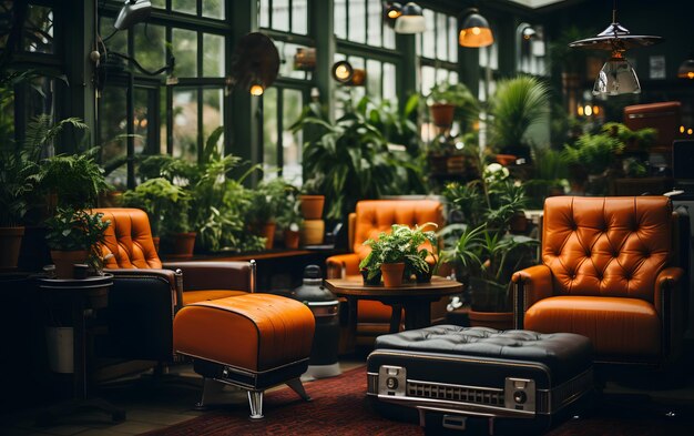 intérieur de salon de coiffure