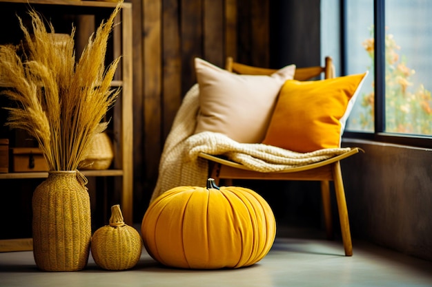 Intérieur de salon moderne dans le style de l'Halloween