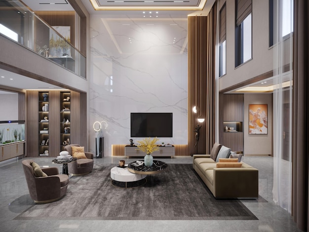 Intérieur de salon moderne de luxe