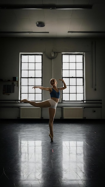 L'intérieur d'un studio de danse vide