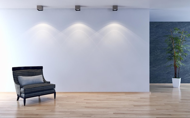 Intérieurs lumineux modernes chambre illustration de rendu 3D