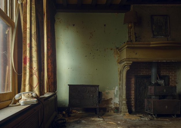 Intérieurs d'une maison abandonnée