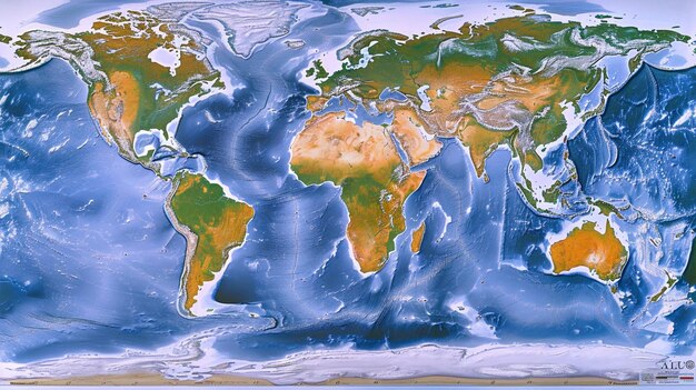 Photo interprétation de la carte mondiale