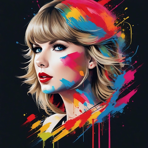 Une interprétation colorée et abstraite de Taylor Swift