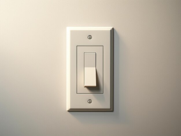 Un interrupteur de lumière sur un mur