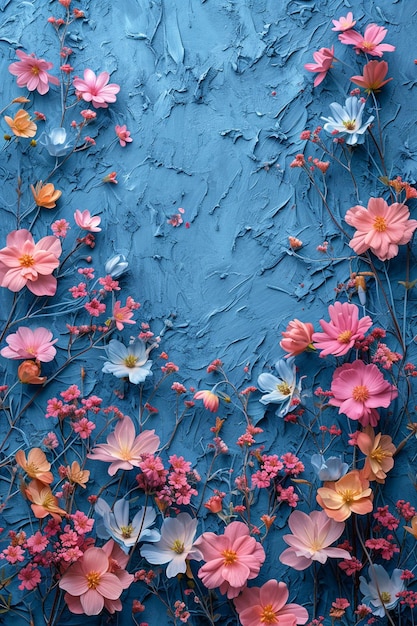 une invitation 3D Nowruz avec des motifs floraux subtils représentant l'arrivée du printemps
