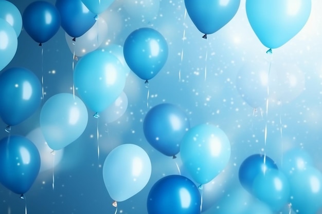 Invitation d'anniversaire avec des ballons réalistes