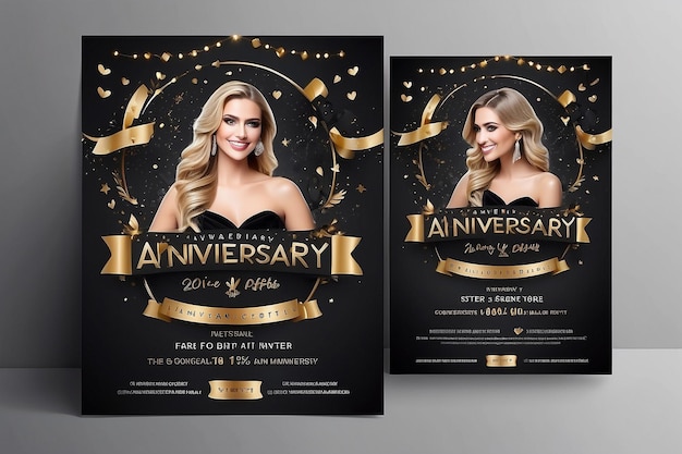 Invitation au concours d'anniversaire cadeau pour le modèle de bannière de médias sociaux