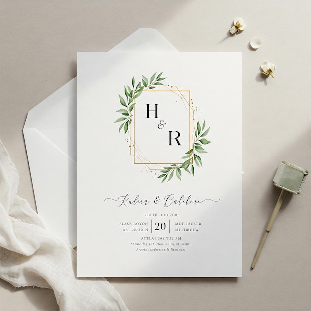 Une invitation de mariage élégante