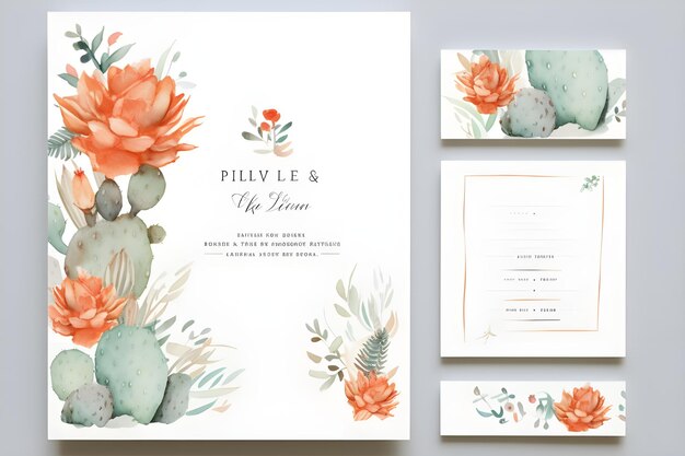 une invitation de mariage avec des fleurs et une citation de la mariée la fleur