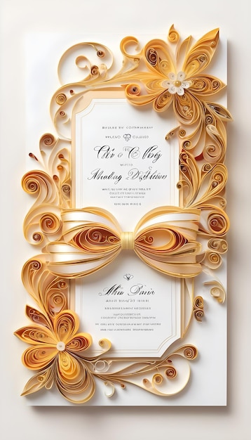 Photo une invitation de mariage de luxe.