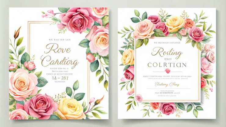 Photo invitations au mariage pour une mariée et un marié