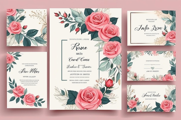 Photo invitations de printemps avec des fleurs de cerisier sakura place pour le texte