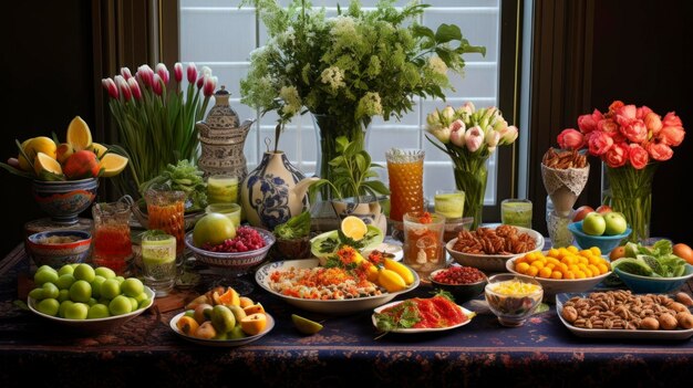 Iran Expérience de la célébration dynamique de Nowruz le Nouvel An persan avec une table festive HaftSeen