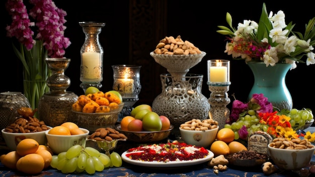 Iran Expérience de la célébration dynamique de Nowruz le Nouvel An persan avec une table festive HaftSeen