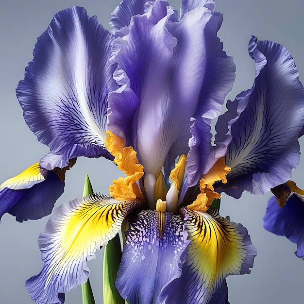 Iris de fleur Iris spp hyper réaliste hyper détaillé gros plan 1