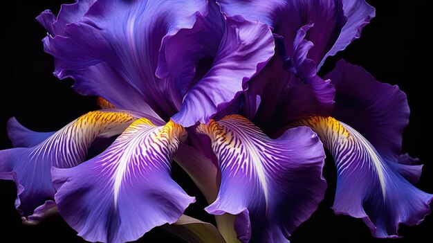 Iris violet étroit