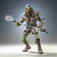 Photo iron maiden zombie joueur de lacrosse dessin animé 3d