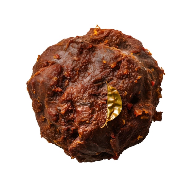 Un isolat de boeuf Rendang sur fond blanc