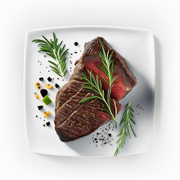 Isolat de steak de viande Créé avec la technologie générative Ai