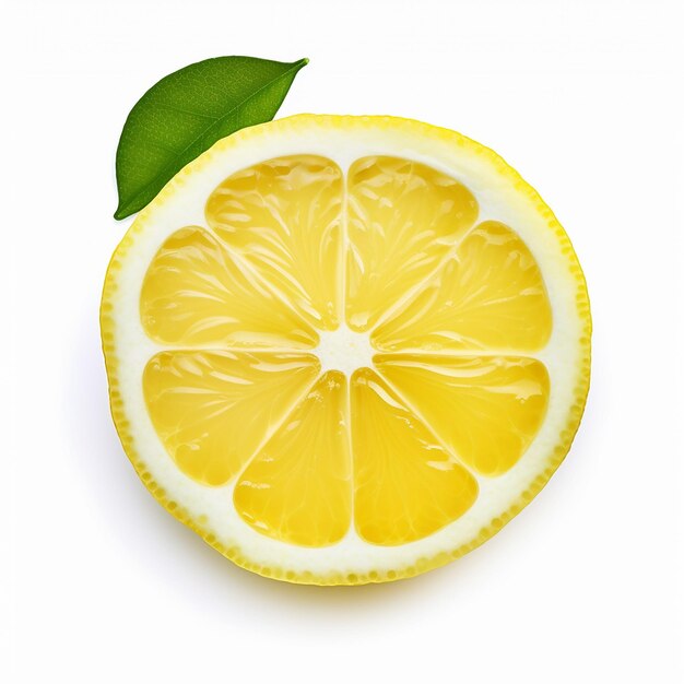 Isolation de vue de dessus de citron sur blanc