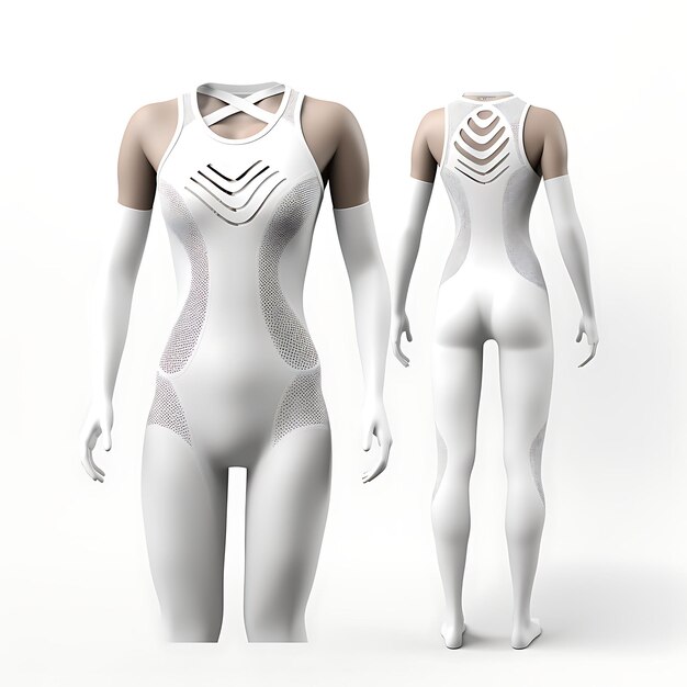 Isolé du water-polo du lycée pour les genres mixtes One Piece Swim Suit 3D Swim Suit Design Blank