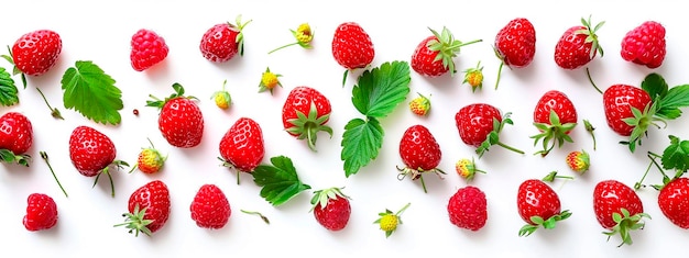 Photo isolé de fraise sur fond blanc focus sélectif