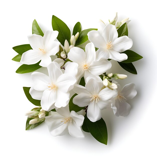 Isolée colorée de fleur de jasmin mettant en évidence son blanc parfumé B conception créative conception de l'idée