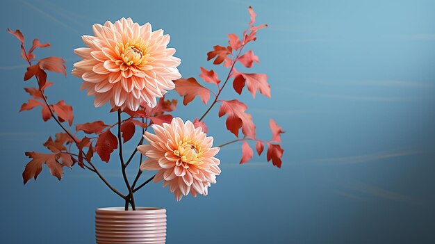 Isolement captivant Dahlia minimaliste sous forme singulière