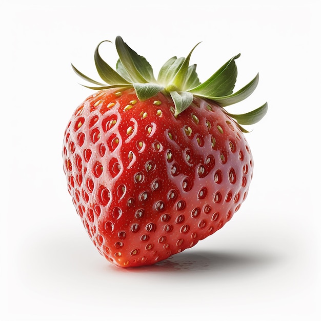 Isoler les baies de fraise sur fond blanc Generative AI