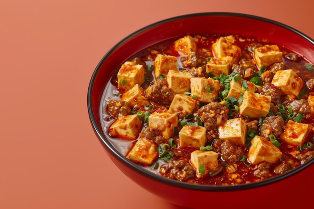 Photo isoler le tofu sichuan en arrière-plan