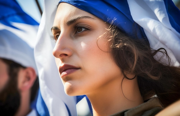 Photo les israéliens marchent dans la rue pour demander la paix, les juifs contre la guerre et à la recherche d'un foyer pacifique.