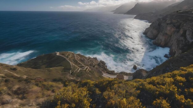 Italie canal de Sicile mer Méditerranée agitée en hiver