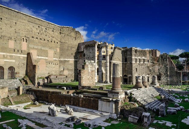 Italie, Rome, Forum Romain (Forum de Nerva, 97 AD), ruines romaines